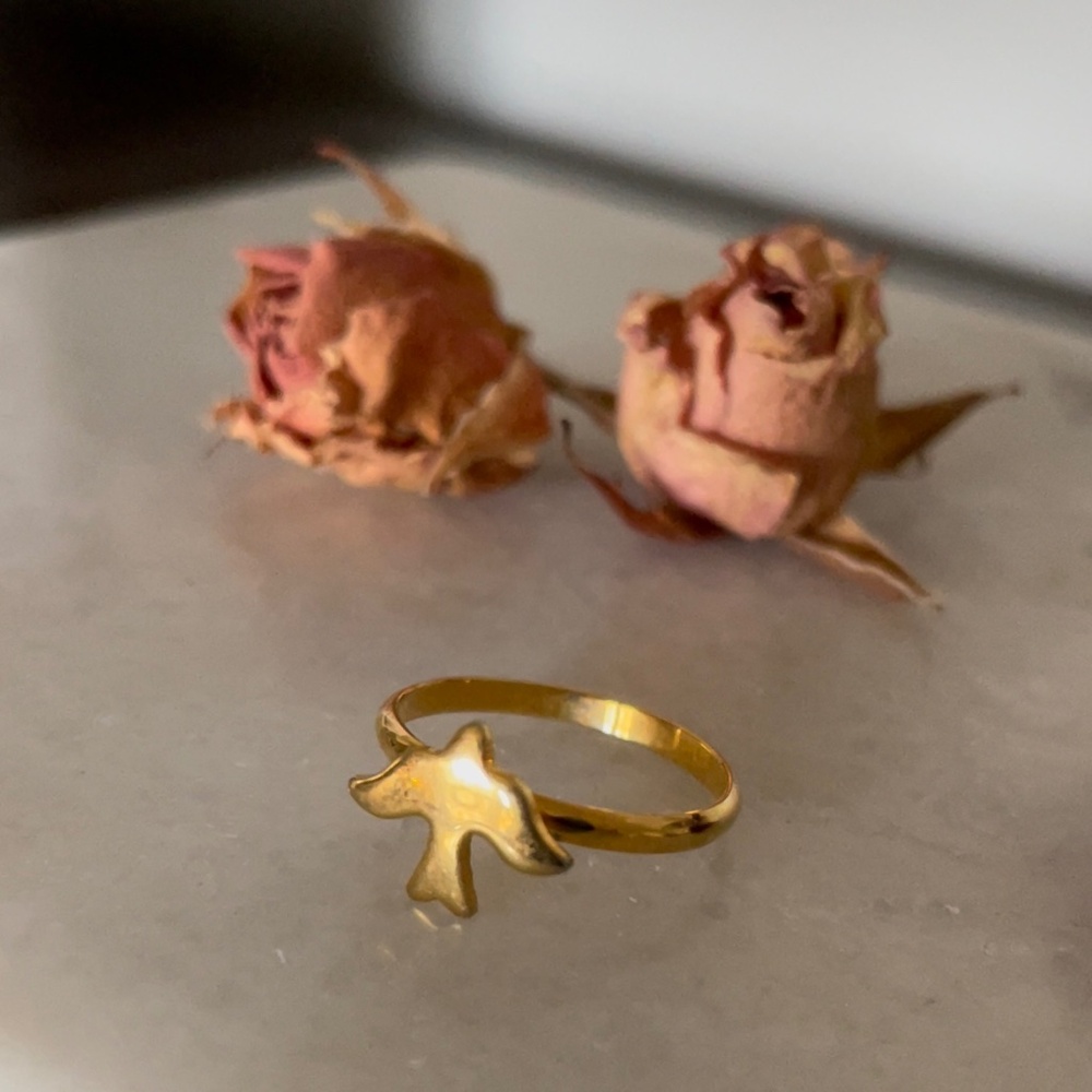 ‘Fly Free’ Bird Ring Adjustable - image 1